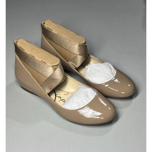 Jessica Simpson Madayss Ankle Strap Ballet Flats Womens 7 Chai Latte Taupe Shoes